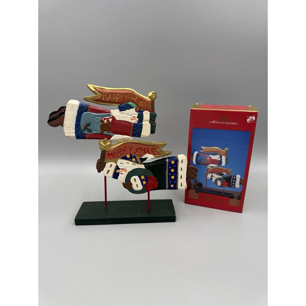 Vintage Wooden Flying Santas Christmas‎ on Mainstreet Holiday Decor